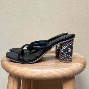 A New Day Cass Square Toe Heels - Snakeskin